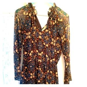 BCBG floral fall romper